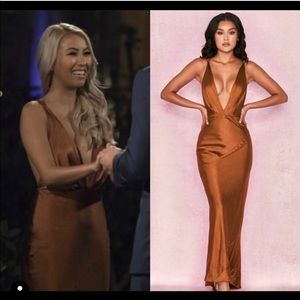 House of CB golden dress WORN ONE TIME ON THE BACHELOR 💕